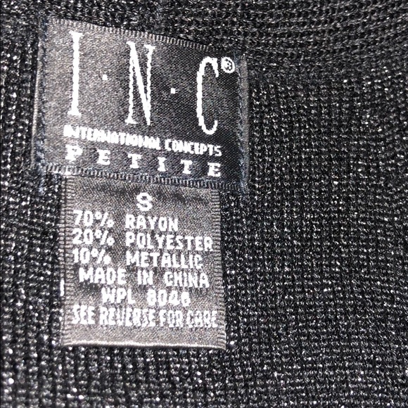 INC BLACK GLITTERY RACERBACK TOP - Picture 5 of 5